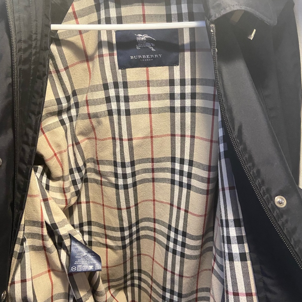Burberry plaid hooded raincoat trench vintage 6